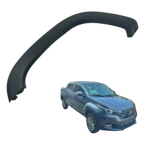Aplique Friso Paralama Traseiro Direito Fiat Strada 2021 24 Preto