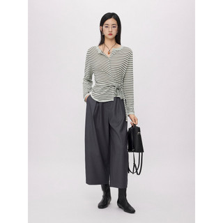 CLMX Selection Fio de mistura de lã com 14 agulhas, estilo Formal de ajuste de ombro, cardigã Casual com gola redonda, s