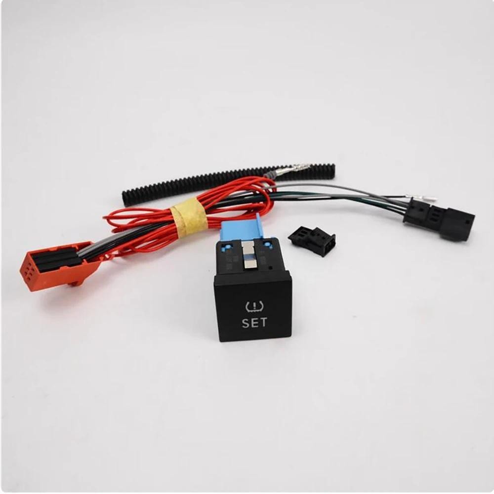 Botão E Cabo Do Interruptor De Aviso De Monitoramento De Pressão Dos Pneus Tpms Para VW Passat Golf 6 MK6 Jetta 5 MK5 Po