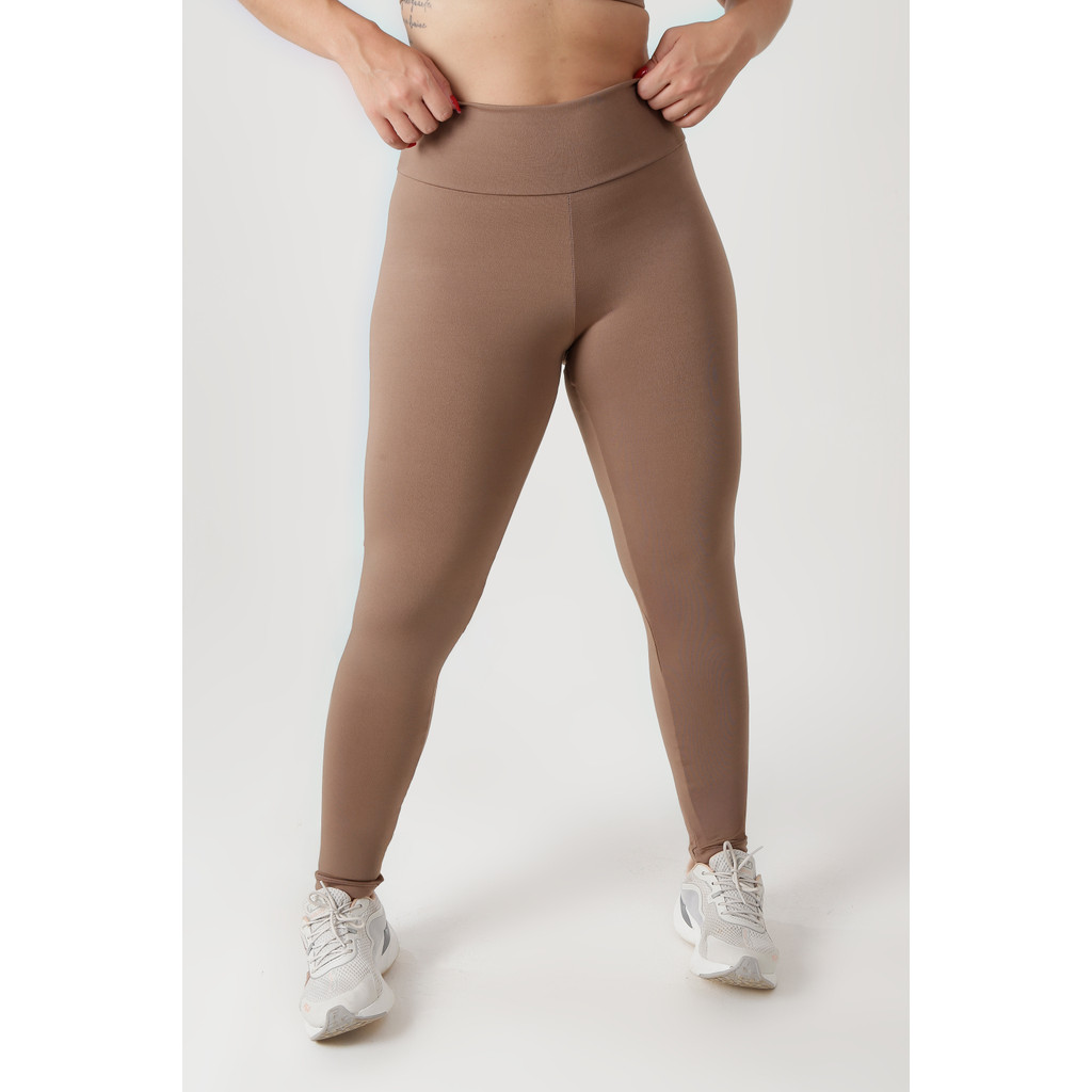 Calça Legging Feminina Fitness Suplex Cós Alto Não Fica Transparente Academia Cintura Alta Modeladora Alta Compressão 