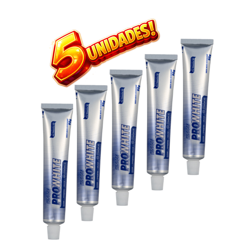 Kit 5 Creme dental Hinode Em Gel Pró White 90g