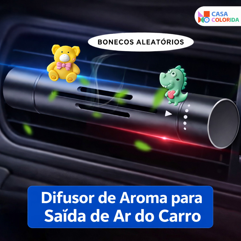 Perfume de Carro Portátil com Clipe | Aromaterapia para Saída de Ar e Purificador de Ar Veicular