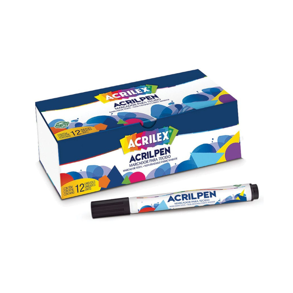 Caneta para tecido acrilpen acrilex 