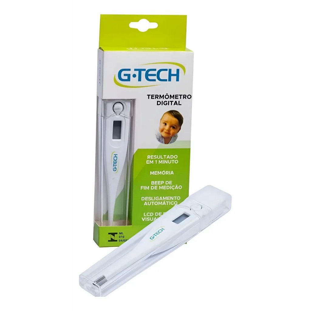 Termômetro Digital Clínico G-Tech Branco Adulto e Infantil