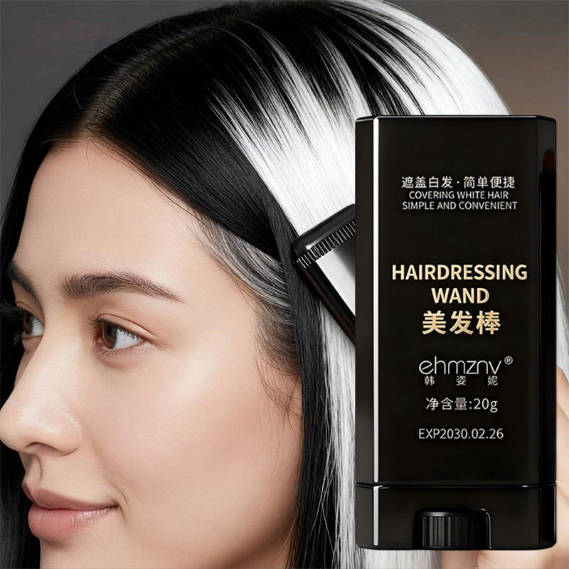 astão De Cabelo À Prova D'água E De Suor , Sem Manchas Desbotamento , Cobre Cabelos Grisalhos , Pente Dentado Natural