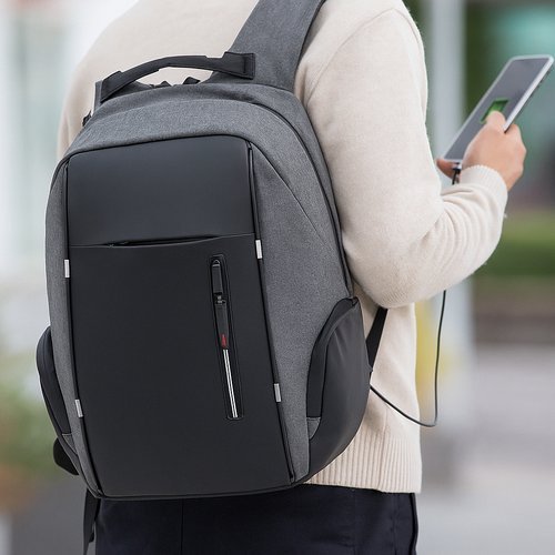 Mochila Notebook 156 Unisséx Anti Roubo Resistente Costura Reforçada Entrada Usb Oferta Promoção
