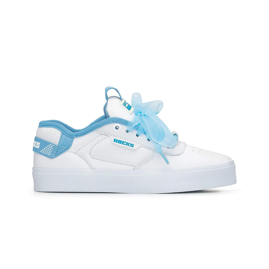Tênis Hocks Flat Core Acqua Bloom UV Branco Azul