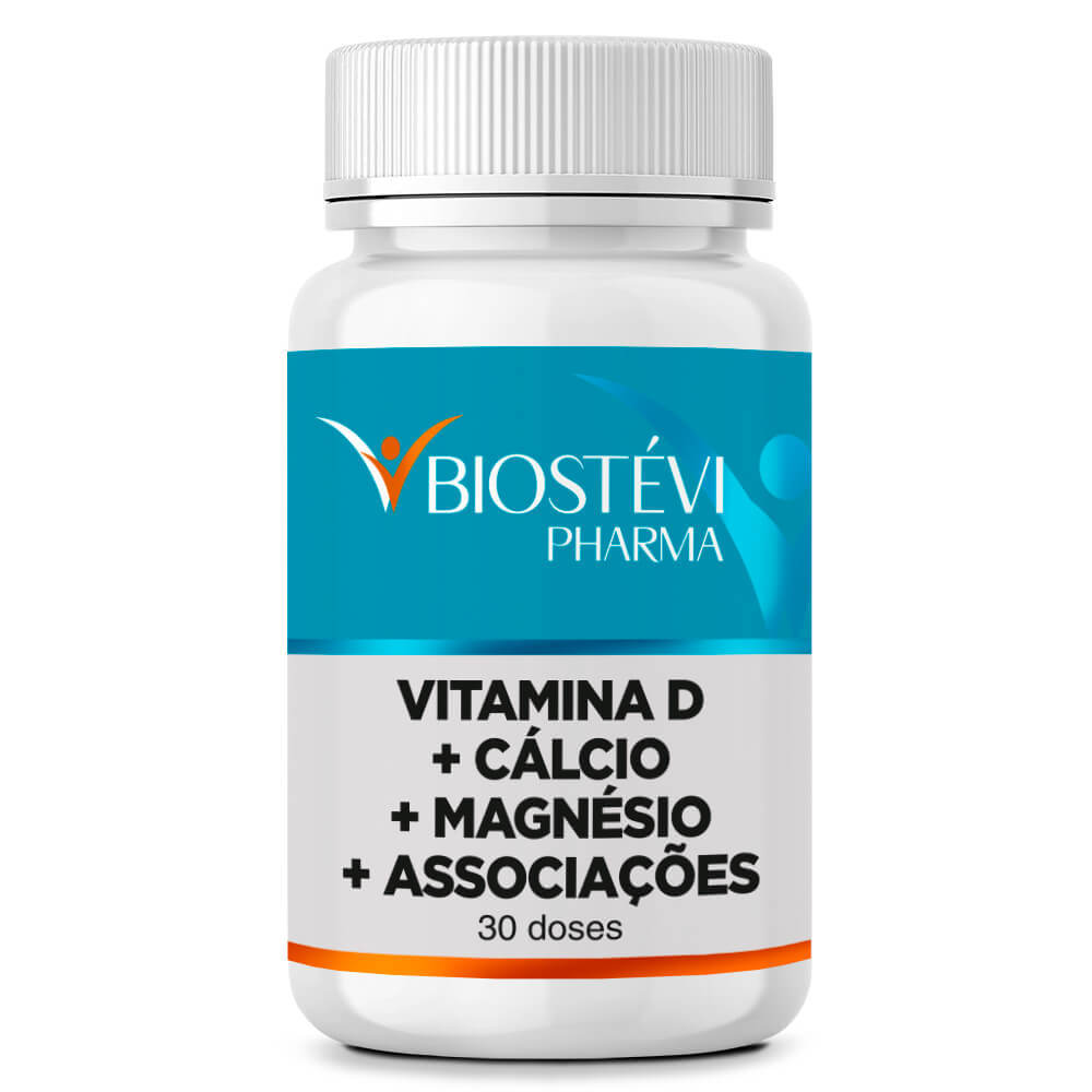 Suplemento Ósseo Vitamina D + Cálcio + Magnésio 60 Cápsulas (30 Doses)