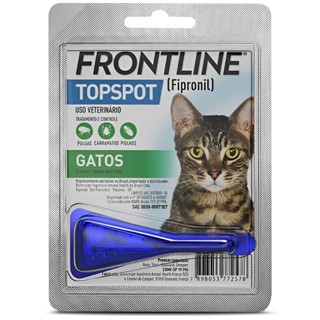 Frontline Top Spot 01kg a 10kg 0,5ml 1 Dose Antipulgas Para Gatos em Oferta na Shopee