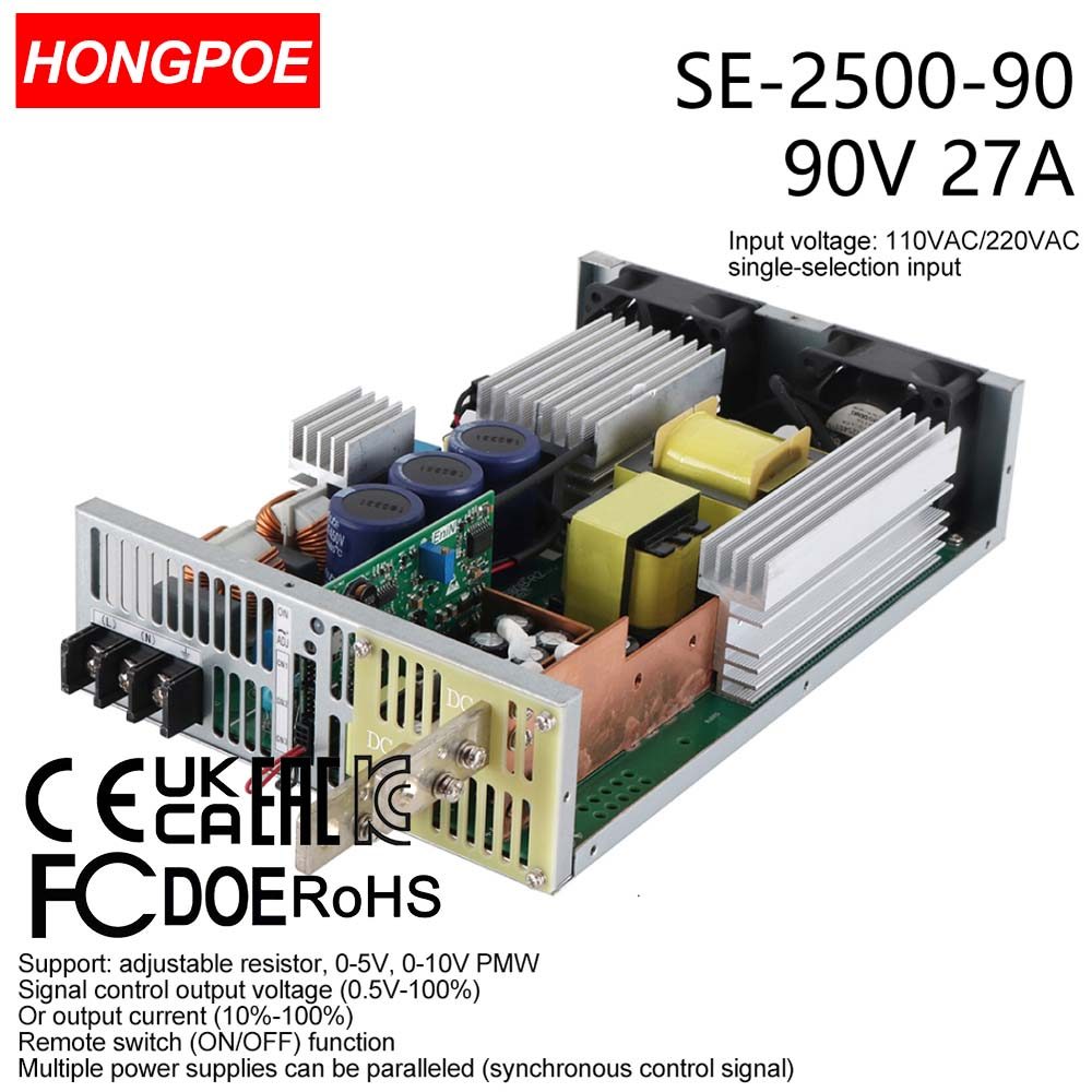 0-90V 27.5A 2500W Ajustável AC-DC 5V 10V PLC/PMV Transformador De Controle De Sinal , Adequado Para motor/Bateria/solar/