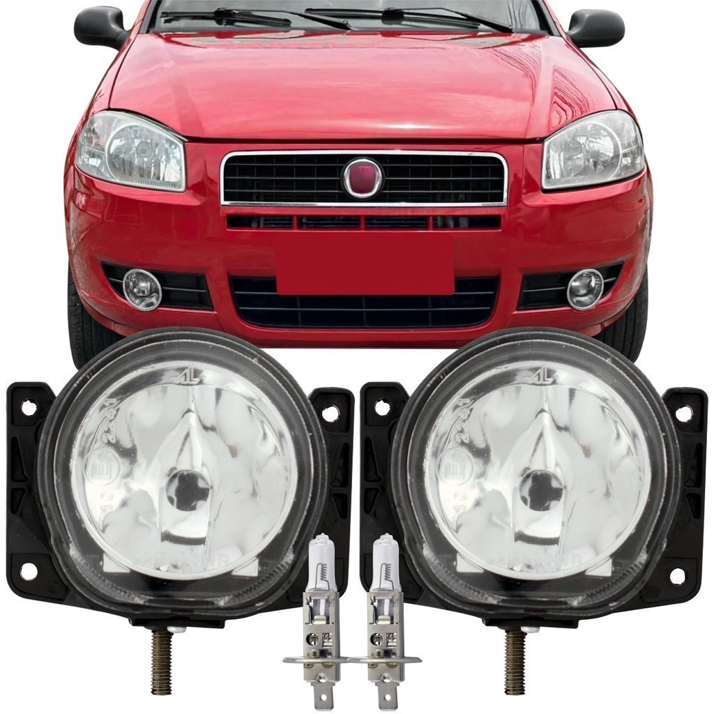 Par Farol Milha Aux e Lâmpada Palio Siena Strada G4 2008 09 10 11 à 2016 em Oferta na Shopee