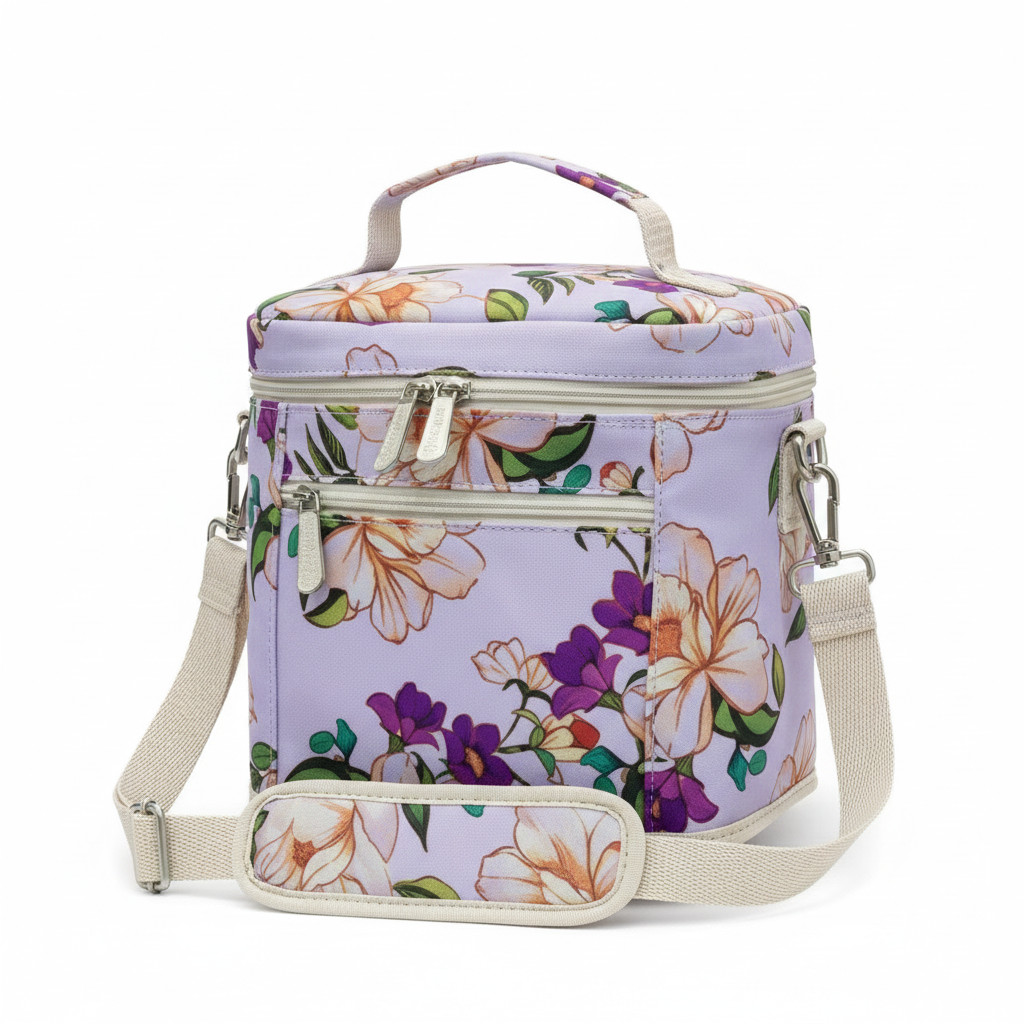Bolsa Térmica Feminina Impermeável Porta Marmita e Bebidas | Lancheira Térmica Fashion Conserva Quente e Frio