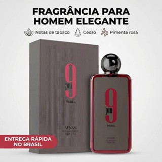 Afnan 9 PM Rebel Eau de Parfum - Essência Pura e Sofisticada - Perfume Árabe Original em Oferta na Shopee