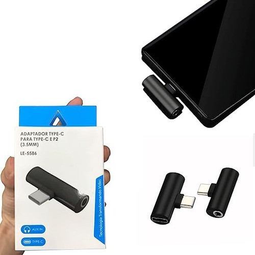 Adaptador Tipo-c Para Tipo-c E P2 3.5mm Le-5586 em Oferta na Shopee