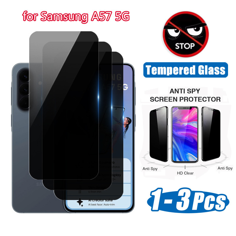 Vidro Temperado De Privacidade Samsung A57 A37 Para S24 S25 S26 S23 S22 S21 Plus FE Ultra Edge Protetor De Tela Anti-Esp