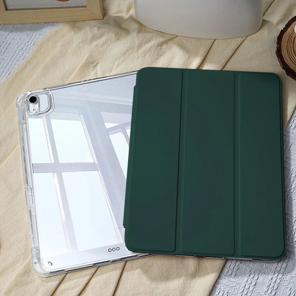 Capa 3 dobrar HD acrílica com slot para caneta compativel Tab iPad 9 8 7 AIR 3 4