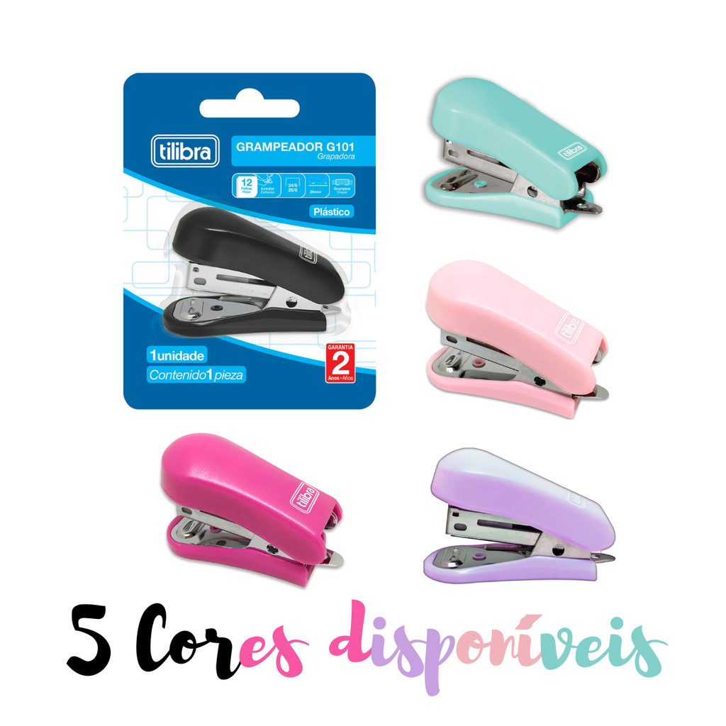 Grampeador Mini 12 Folhas Tilibra em Oferta na Shopee
