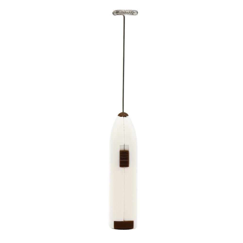 Mini Mixer Elétrico para Bebidas de Inox Plástico Branco