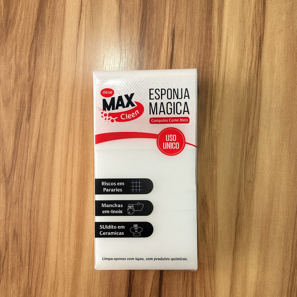 Esponja Mágica para Limpeza Parede Sapado Casa Tira Manchas Desengordura MaxClean Kit 10/20/30 ou 50 Unidades