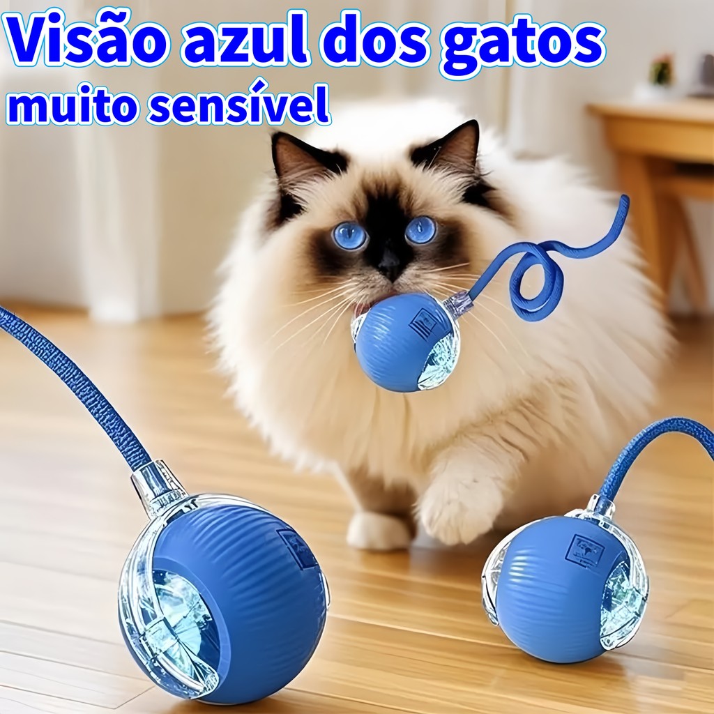 Bola de rolamento automática - brinquedo interativo para gatos, treinamento elétrico para cães