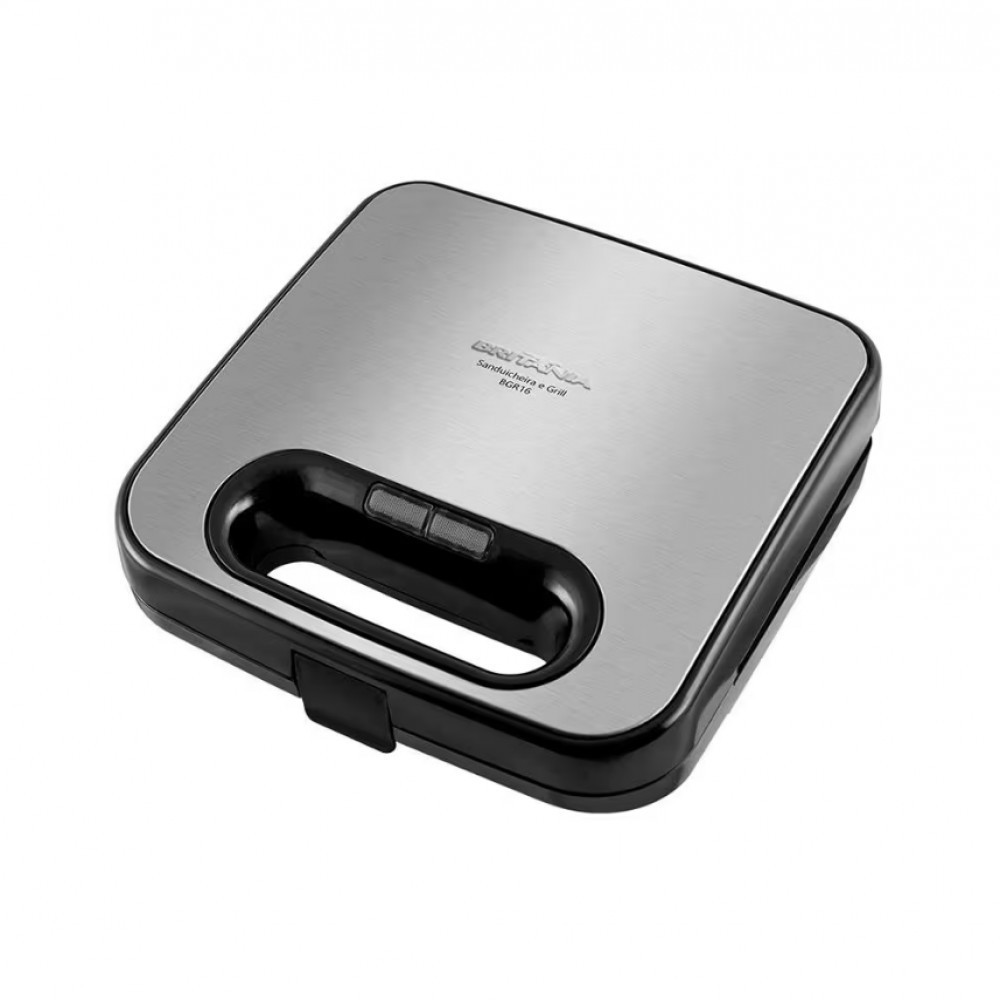 Sanduicheira Grill BGR16 com Revestimento Redstone Britânia - 220V em Oferta na Shopee