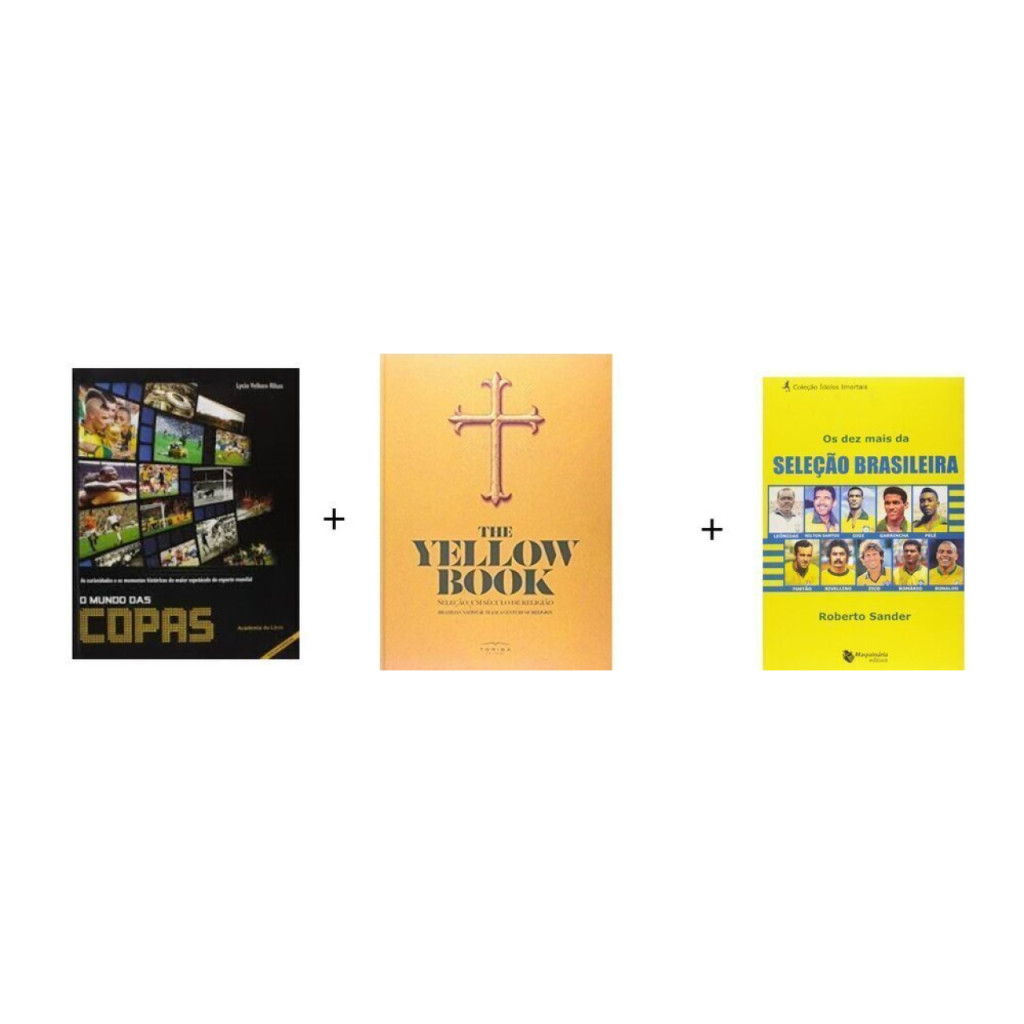 Kit Os Dez mais da Seleção Brasileira+O Mundo das Copas+The Yellow Book