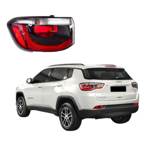 Lanterna Traseira Jeep Compass L. Esquerda C/led 2017 A 2021 Esquerdo/motorista Vermelho