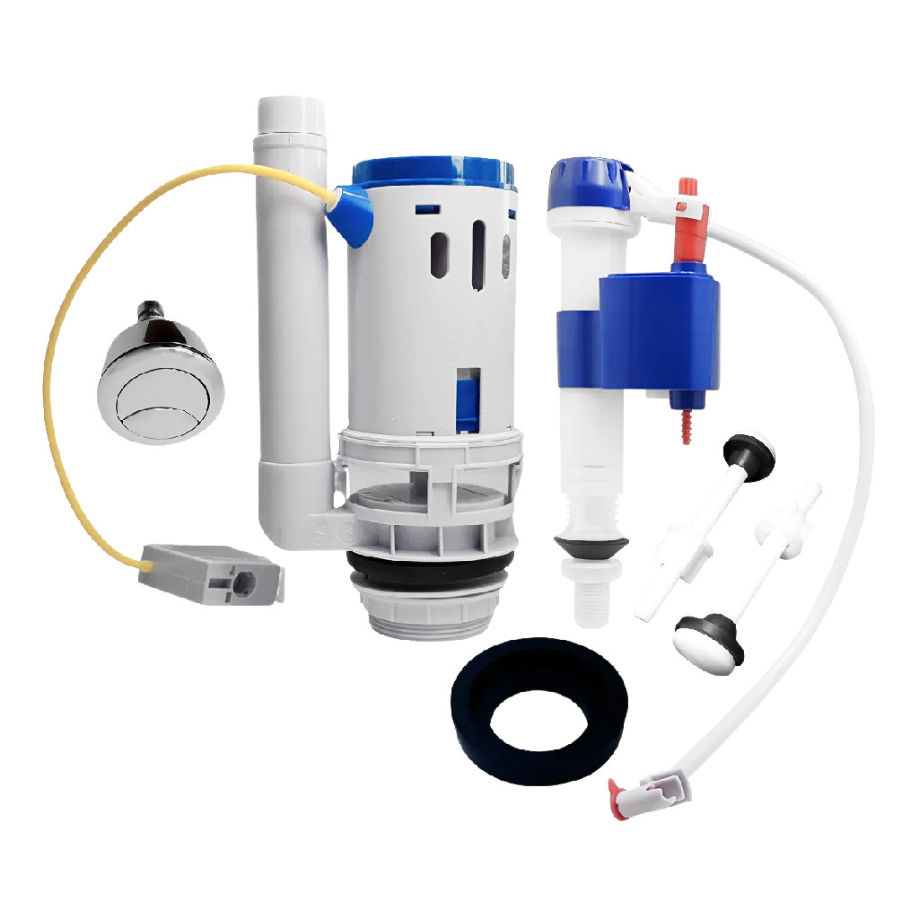 Kit Completo para Caixa Acoplada Descarga Banheiro Botão acionador Duplo Reparo universal Completo