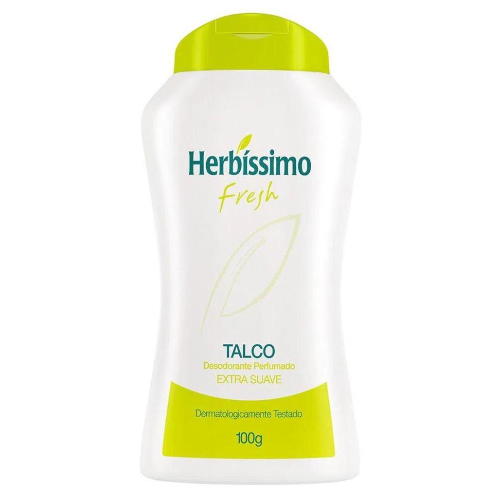 Talco Desodorante Perfumado Herbíssimo Fresh Extra Suave 100g