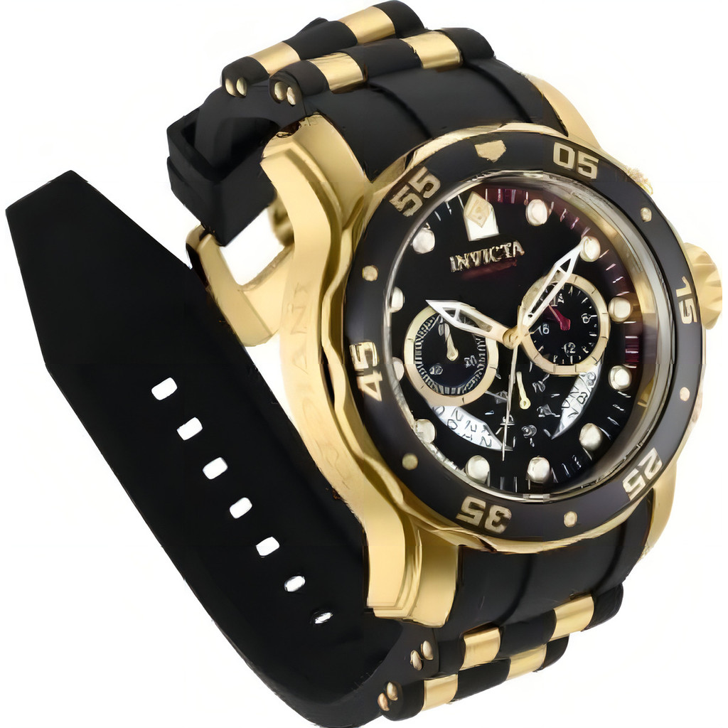 Relógio de pulso Invicta 6983 com corria de aço inoxidável/silicone cor preto
