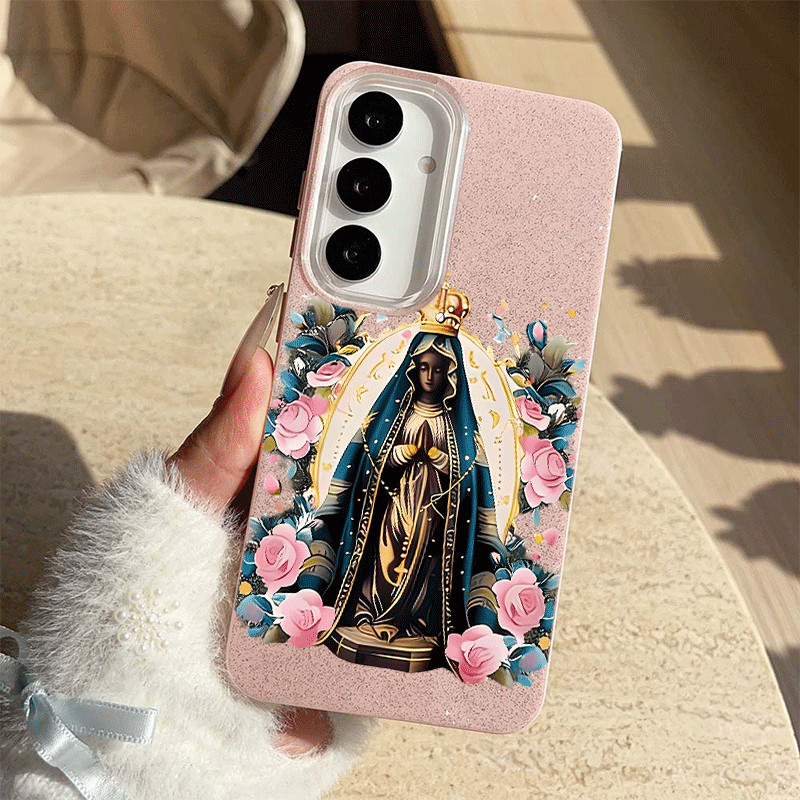 Orando Nossa Senhora Capa Capinha Para Samsung Galaxy A16 S25 S26 A03 A05 A15 A17 A32 A34 A36 A56 S20 S21 S23 S34 Glitte
