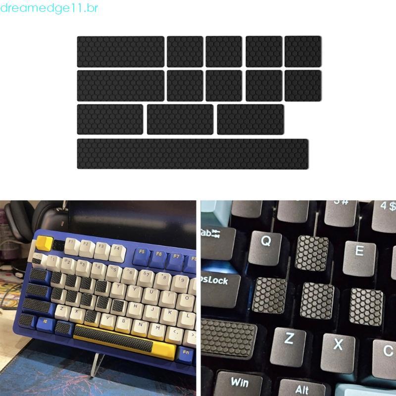 dreamedge11 Teclados Silicone Keycap Almofada Adesivos Antiderrapantes Para Experiência Digitação Silenciosa
