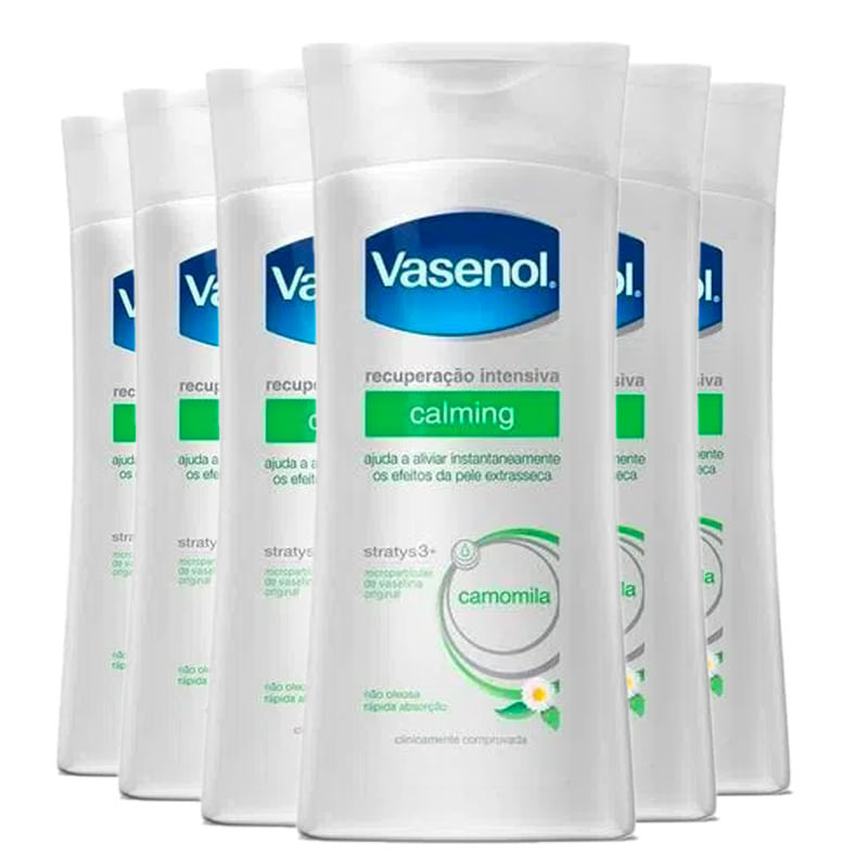 Kit Creme Hidratante Corporal Vasenol Recuperação Intensiva Calming 200ml 6 Unidades em Oferta na Shopee