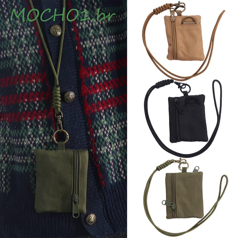 MOCHO1 Bolsa De Moedas Pendurada No Pescoço , Mini Carteira Quadrada Casual De Tecido Oxford , Nylon Com Cordão Porta-Ca
