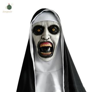 abongsea Máscara De Látex De Freira Assustadora De Terror Com Lenço De Cabeça Valak Cosplay Para Fantasia De Halloween em Oferta na Shopee