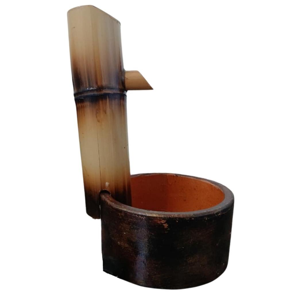Fonte De Agua Cascata 110v Feng Shui Mesa Bambu Decorativa 110V