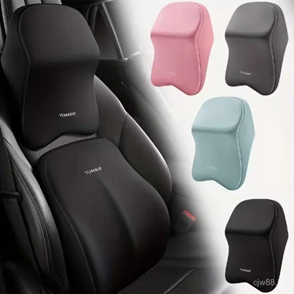 Almofada de Pescoço para Carro Ajustável Ergonômica Respirável Apoio de Cabeça Espuma de Memória