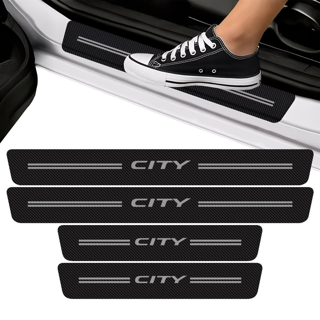 Soleira de Porta Para City 2015/ Fibra de Carbono Protetora em Oferta na Shopee