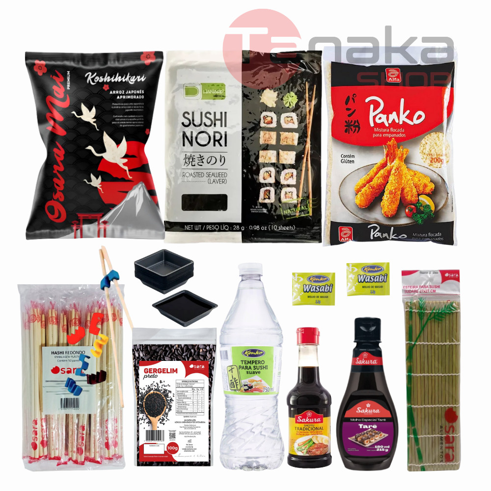 KIT SUSHI SUCESSO DA FAMÍLIA  - 11 ITENS - EM CASA FÁCIL em Oferta na Shopee