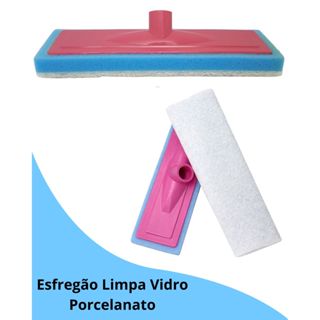 Esfregão Limpa Vidro Lava Piso Porcelanato  Multiuso Rodo Abrasivo Mop Sem Cabo-MP em Oferta na Shopee