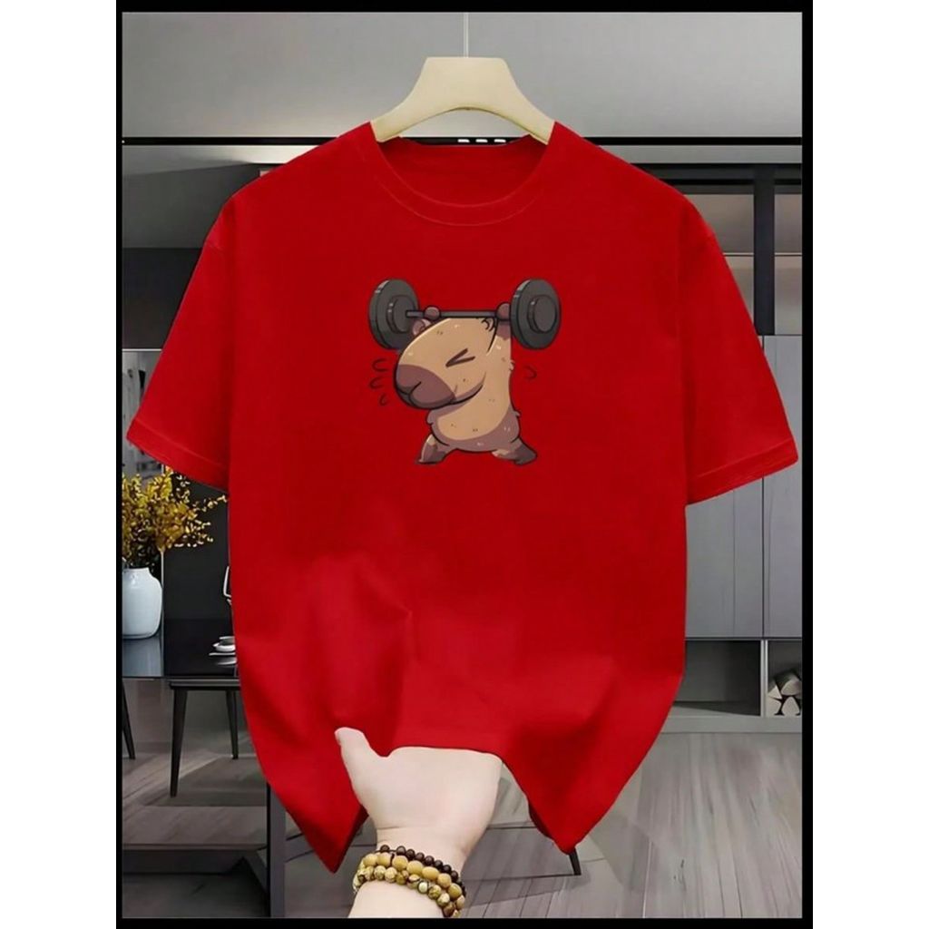 Camiseta Blusinhas Feminina Plus Size Estampada Capivara Treino 100% Algodão