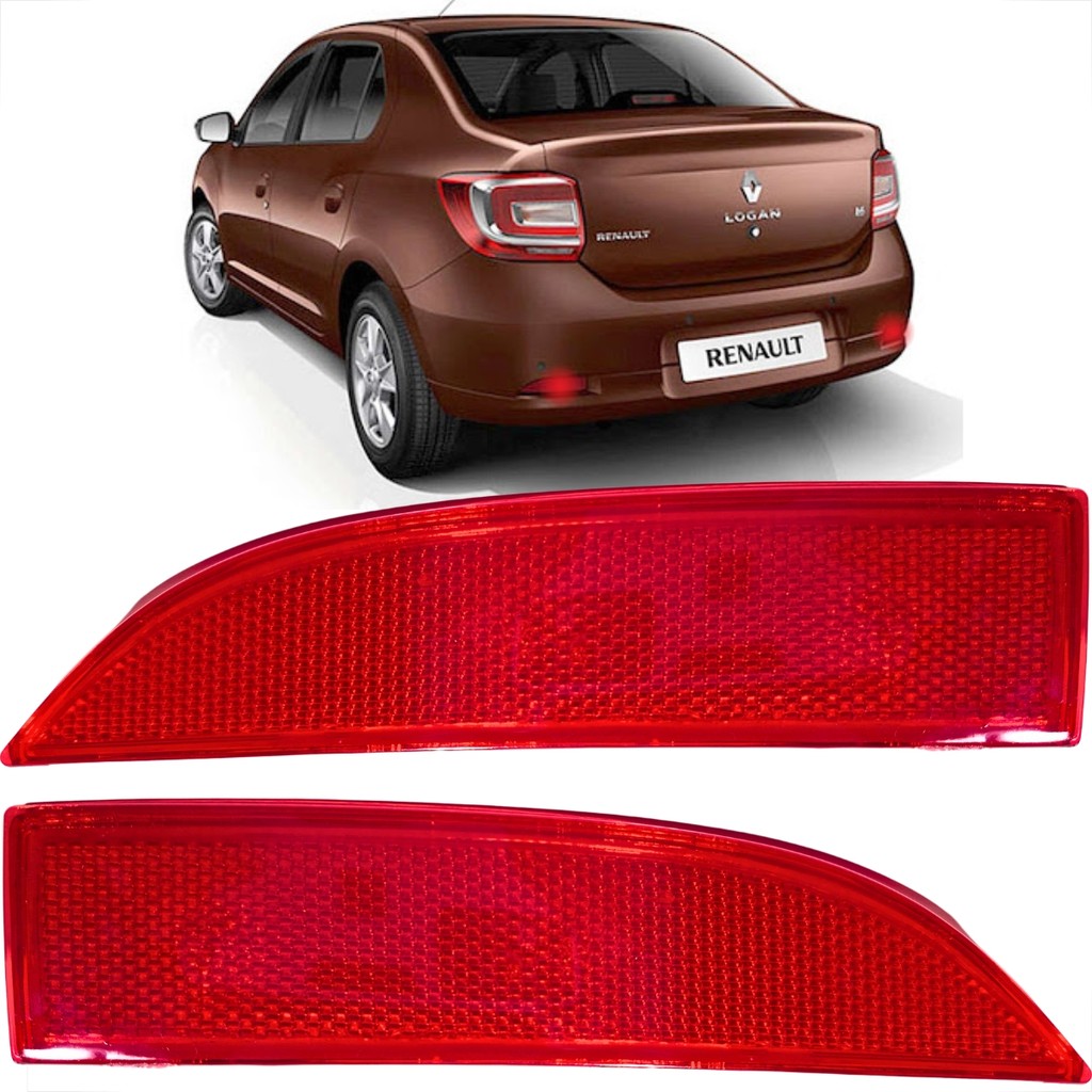 PAR REFLETOR RENAULT LOGAN SANDERO 2013 DIANTE LADO DIREITO E ESQUERDO