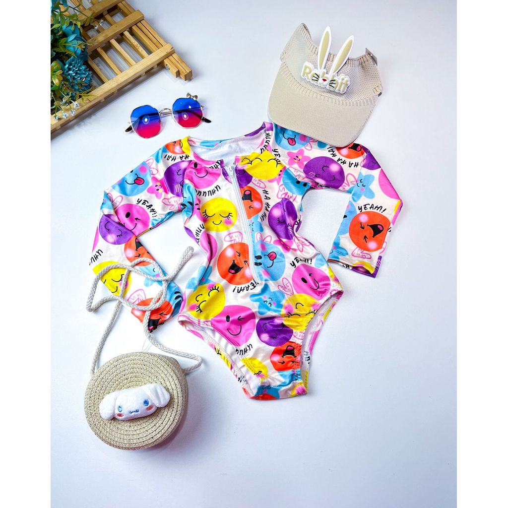 MAIO INFANTIL MENINA MANGA LONGA ESTAMPADO VERAO PRAIA 2 A 10 ANOS