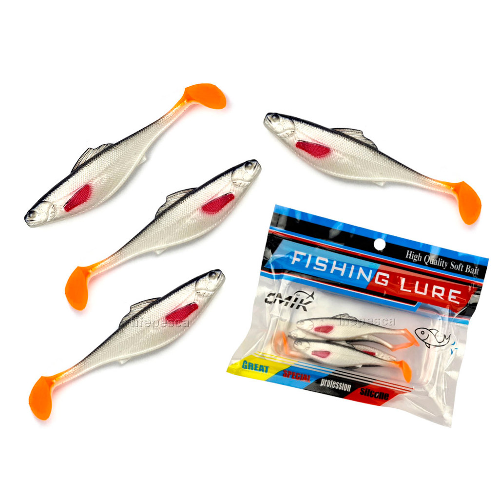 Isca Artificial Soft em Silicone Cmik (7,5cm 3gr) - 4 Unidades