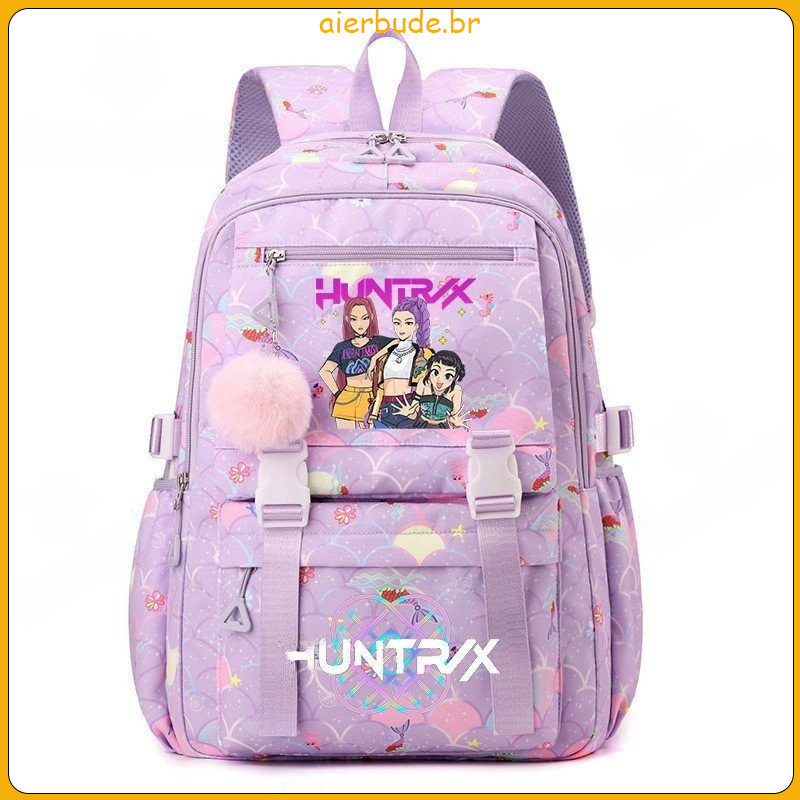 KPop Demon Hunters Bolsa Escolar Infantil De Grande Capacidade Mochila Fofa De Estudante HUNTR/X em Oferta na Shopee