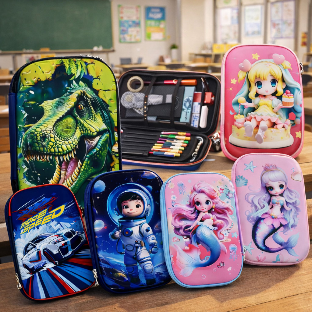 Estojo 3D Infantil Grande Escolar impermeável em Oferta na Shopee