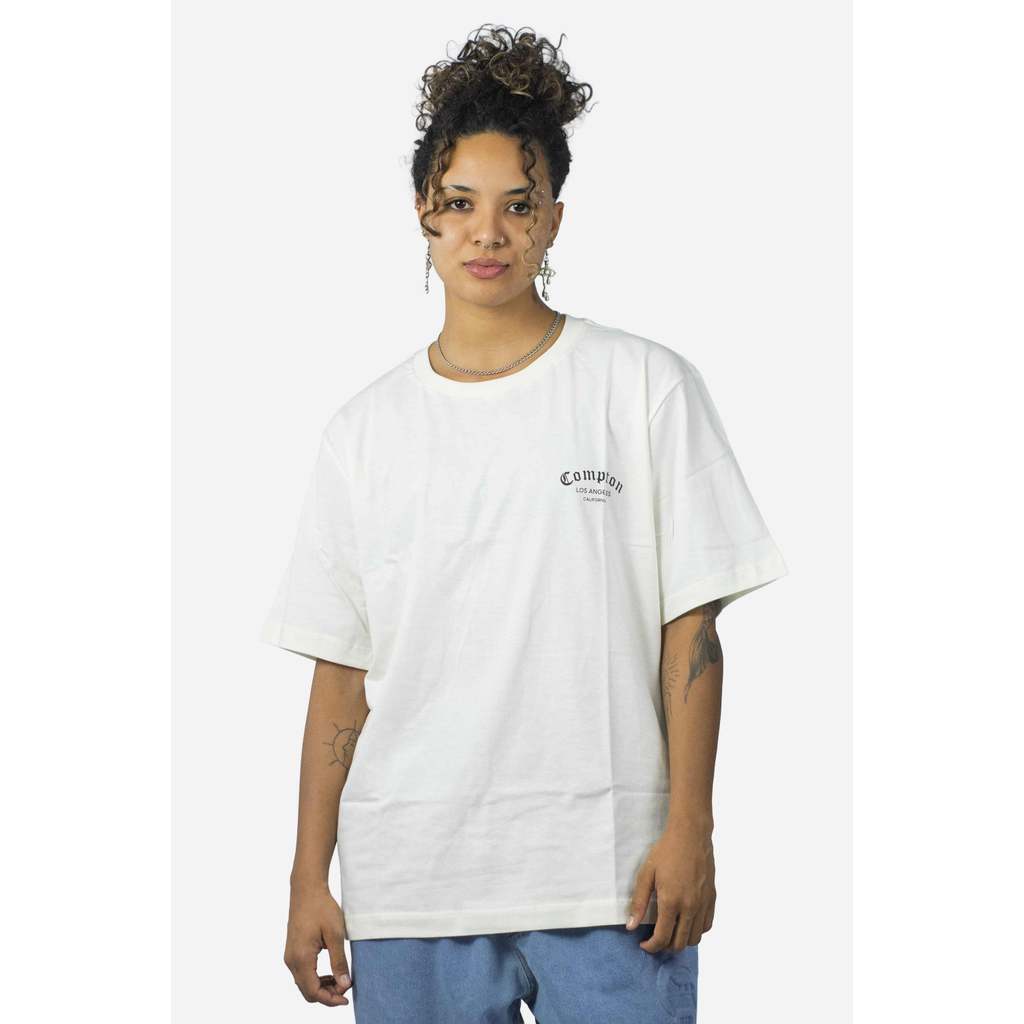 Camiseta Compton Oversized Los Angeles Flag Off White
