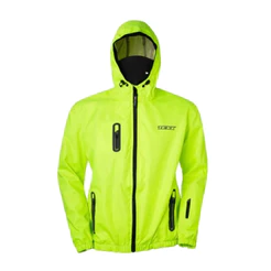 Jaqueta Moto Texx Corta Vento Neon com Balaclava Verde Motociclista