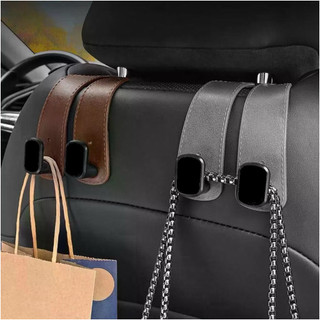 Gancho Universal Para Encosto De Cabeça De Assento De Carro-Duplo Couro Premium , Cabide …