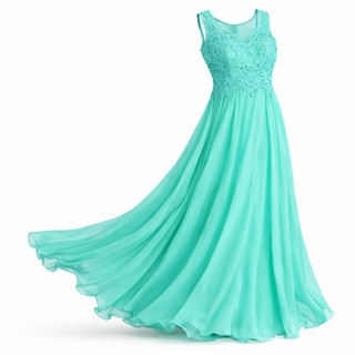 Vestido Longo de Festa Renda Com Alças Tule Transparente Aplicações Q915 em Oferta na Shopee